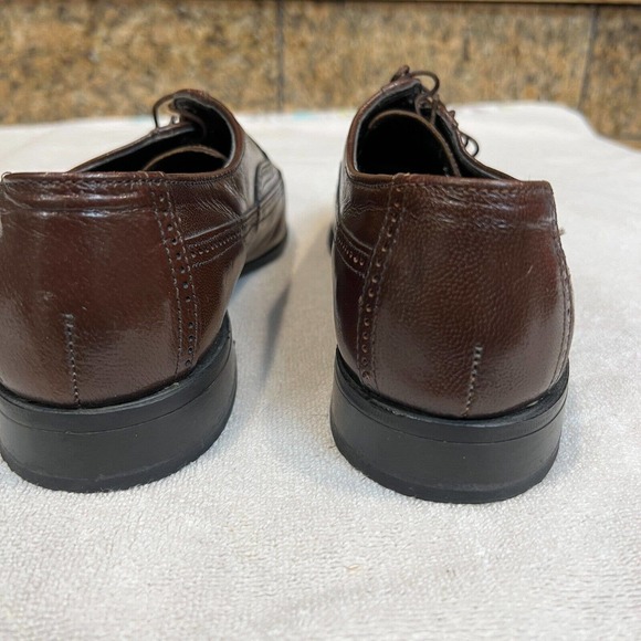 VTG Oakwood Kidskin Upper Oxford Wingtip Brown Men’s Shoes USA Made 9 Beautiful main image 5